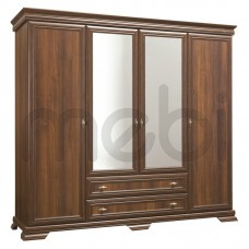 Містка шафа з висувними ящиками та дзеркальними дверцятами для спальні Kora Gała Meble 208x210x62 (KOR_KKS3) 000074