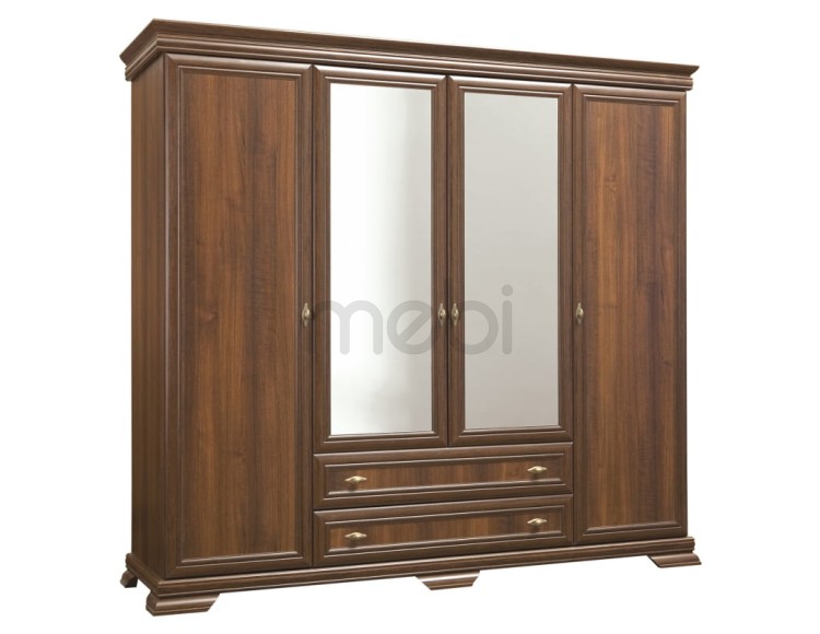 Містка шафа з висувними ящиками та дзеркальними дверцятами для спальні Kora Gała Meble 208x210x62 (KOR_KKS3) 000074