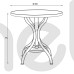 Стол ST-9718 Fameg 80x75x80 (ST-9718_blat35mm) 096437