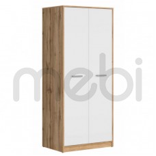 Містка 2-дверна шафа для спальні Matos Black Red White 80x189x54.5 (S414-SZF2D) 036475