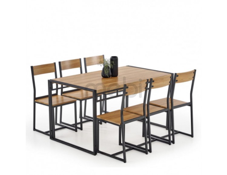 Комплект стіл + стільці 6 Bolivar Halmar 140x75x80 (V-CH-BOLIVAR-ZESTAW) 061992