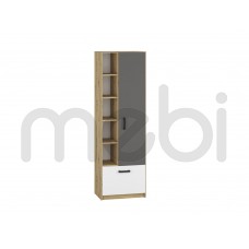 Сучасний стелаж з дверцятами та ящиком для підліткової кімнати Fini ML Meble 60x191x42 (FINI 03) 085475
