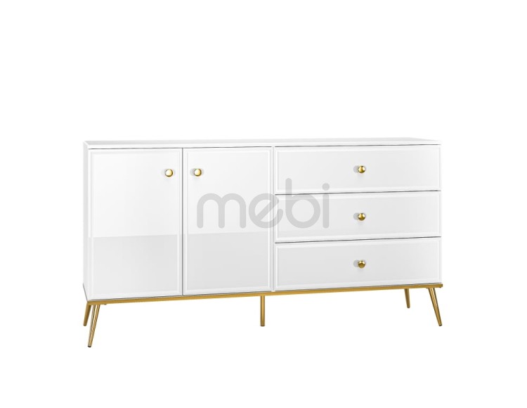 Великий дводверний комод із ящиками для вітальні Goldin ML Meble 160x85x40 (GOLDIN 04) 143464