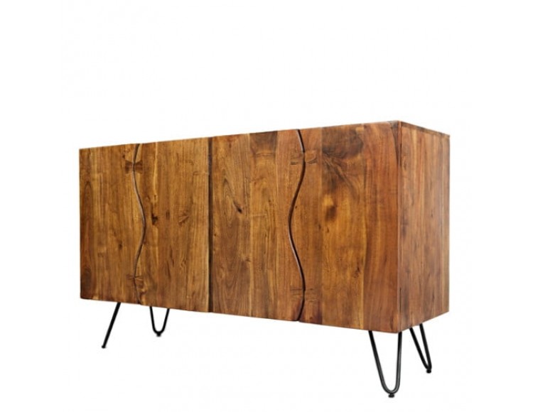 Чотирьохдверний комод з полицями для вітальні Avola Chestnut Livin Hill 137x82x46 (54) 135774