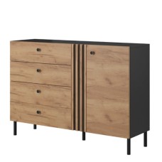 Комод із тумбою та ящиками для спальні Deco Meble Laski 138.1x96.3x40 (DECO_KOMODA_D4S) 147980