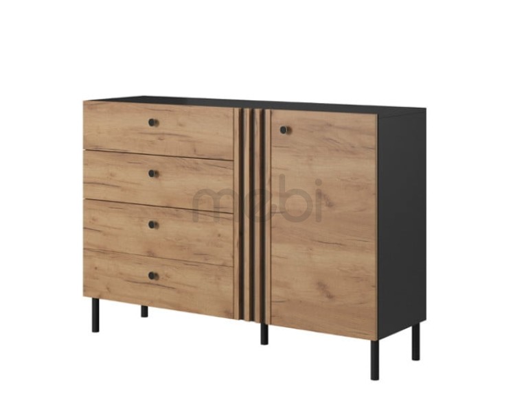 Комод із тумбою та ящиками для спальні Deco Meble Laski 138.1x96.3x40 (DECO_KOMODA_D4S) 147980