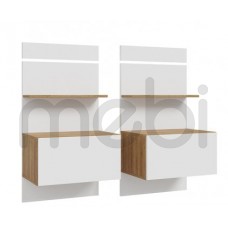 Комплект з двох підвісних тумбочок з шухлядою для спальні Lenybelardo Forte 50,5x98,5x37,1 (LNBK211STB) 149168