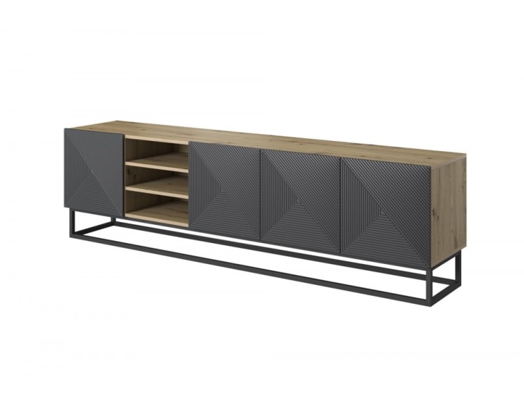 Тумба з нішою на металевому каркасі RTV Asha 200 Bogart 200x56x40 (ASHA_RTV_200_5D_z_wnęką_na stelażu) 154365