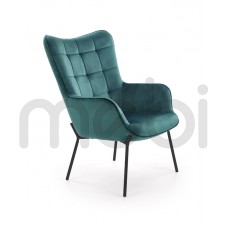 Темно-зелене м'яке крісло для відпочинку Castel Halmar 71x97x79 (V-CH-CASTEL-FOT-C.ZIELONY) 155967